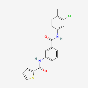 molecular formula C19H15ClN2O2S B5011222 N-(3-{[(3-chloro-4-methylphenyl)amino]carbonyl}phenyl)-2-thiophenecarboxamide 