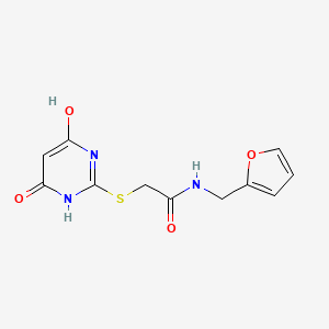 molecular formula C11H11N3O4S B5011237 N-(furan-2-ylmethyl)-2-[(4-hydroxy-6-oxo-1H-pyrimidin-2-yl)sulfanyl]acetamide 