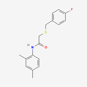 molecular formula C17H18FNOS B5011246 N-(2,4-dimethylphenyl)-2-[(4-fluorobenzyl)thio]acetamide 