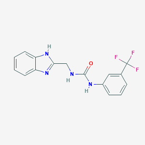 molecular formula C16H13F3N4O B501127 N-(1H-benzimidazol-2-ylmethyl)-N'-[3-(trifluoromethyl)phenyl]urea 