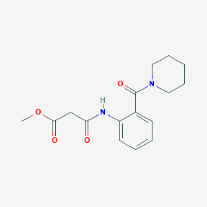 molecular formula C16H20N2O4 B5011304 methyl 3-oxo-3-{[2-(1-piperidinylcarbonyl)phenyl]amino}propanoate 
