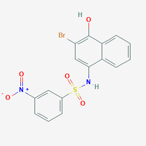 molecular formula C16H11BrN2O5S B5011445 N-(3-bromo-4-hydroxynaphthalen-1-yl)-3-nitrobenzenesulfonamide 