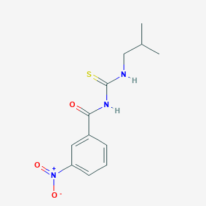molecular formula C12H15N3O3S B5011466 N-(2-methylpropylcarbamothioyl)-3-nitrobenzamide 