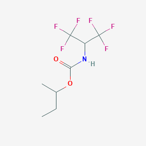 molecular formula C8H11F6NO2 B5011485 butan-2-yl N-(1,1,1,3,3,3-hexafluoropropan-2-yl)carbamate 