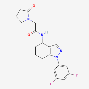 molecular formula C19H20F2N4O2 B5011673 N-[1-(3,5-difluorophenyl)-4,5,6,7-tetrahydro-1H-indazol-4-yl]-2-(2-oxo-1-pyrrolidinyl)acetamide 