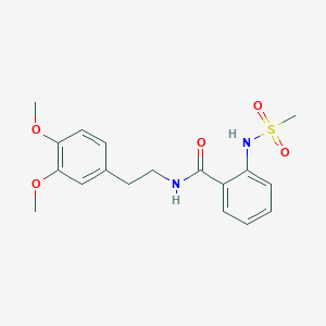 molecular formula C18H22N2O5S B5011740 N-[2-(3,4-dimethoxyphenyl)ethyl]-2-[(methylsulfonyl)amino]benzamide 