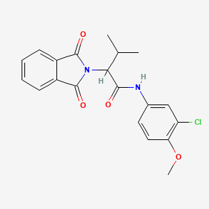 molecular formula C20H19ClN2O4 B5011754 N-(3-chloro-4-methoxyphenyl)-2-(1,3-dioxo-1,3-dihydro-2H-isoindol-2-yl)-3-methylbutanamide 