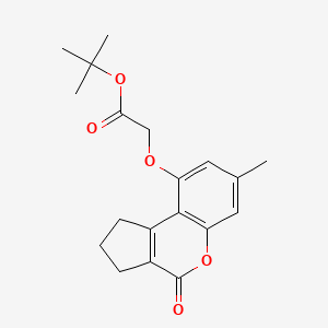 molecular formula C19H22O5 B5011788 tert-butyl [(7-methyl-4-oxo-1,2,3,4-tetrahydrocyclopenta[c]chromen-9-yl)oxy]acetate 