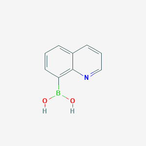 molecular formula C9H8BNO2 B050118 8-Quinolineboronic acid CAS No. 86-58-8