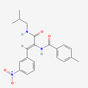 molecular formula C21H23N3O4 B5011824 N-[1-[(isobutylamino)carbonyl]-2-(3-nitrophenyl)vinyl]-4-methylbenzamide 