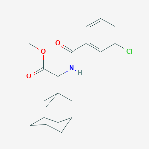 molecular formula C20H24ClNO3 B5011903 methyl 1-adamantyl[(3-chlorobenzoyl)amino]acetate 