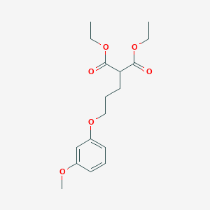 molecular formula C17H24O6 B5011921 Diethyl 2-[3-(3-methoxyphenoxy)propyl]propanedioate 