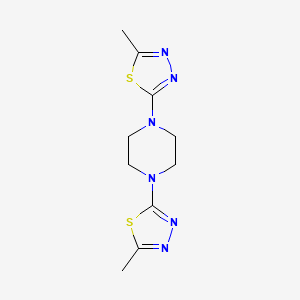 molecular formula C10H14N6S2 B5011971 1,4-bis(5-methyl-1,3,4-thiadiazol-2-yl)piperazine 