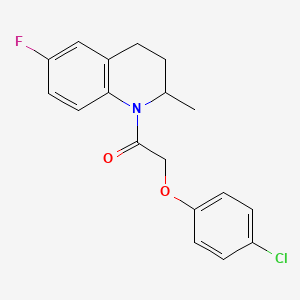 molecular formula C18H17ClFNO2 B5012033 2-(4-chlorophenoxy)-1-(6-fluoro-2-methyl-3,4-dihydroquinolin-1(2H)-yl)ethanone 