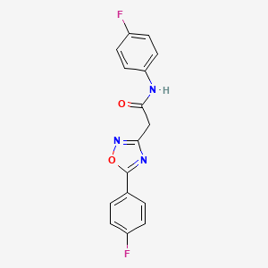 molecular formula C16H11F2N3O2 B5012042 N-(4-fluorophenyl)-2-[5-(4-fluorophenyl)-1,2,4-oxadiazol-3-yl]acetamide 