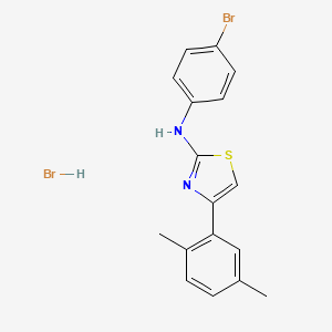molecular formula C17H16Br2N2S B5012047 N-(4-bromophenyl)-4-(2,5-dimethylphenyl)-1,3-thiazol-2-amine;hydrobromide 