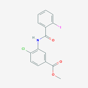 molecular formula C15H11ClINO3 B5012066 methyl 4-chloro-3-[(2-iodobenzoyl)amino]benzoate 