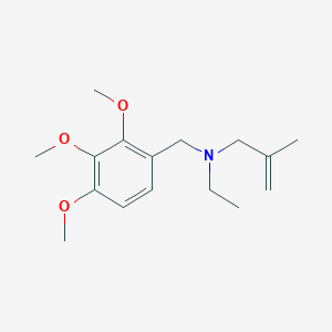 molecular formula C16H25NO3 B5012106 N-ethyl-2-methyl-N-[(2,3,4-trimethoxyphenyl)methyl]prop-2-en-1-amine 
