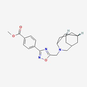 molecular formula C21H25N3O3 B5012253 methyl 4-{5-[(1R*,3s,6r,8S*)-4-azatricyclo[4.3.1.1~3,8~]undec-4-ylmethyl]-1,2,4-oxadiazol-3-yl}benzoate 