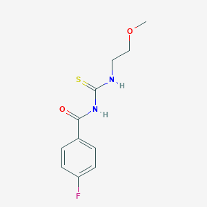 molecular formula C11H13FN2O2S B501230 N-(4-fluorobenzoyl)-N'-(2-methoxyethyl)thiourea 