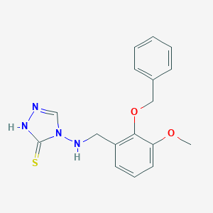 molecular formula C17H18N4O2S B501284 4-{[2-(benzyloxy)-3-methoxybenzyl]amino}-4H-1,2,4-triazole-3-thiol 