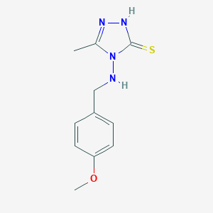 molecular formula C11H14N4OS B501285 4-[(4-methoxybenzyl)amino]-5-methyl-4H-1,2,4-triazole-3-thiol 