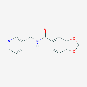 molecular formula C14H12N2O3 B501314 N-(pyridin-3-ylmethyl)-1,3-benzodioxole-5-carboxamide CAS No. 349114-03-0