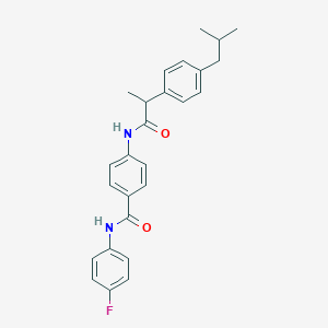 molecular formula C26H27FN2O2 B501326 N-(4-fluorophenyl)-4-{[2-(4-isobutylphenyl)propanoyl]amino}benzamide 