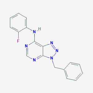 molecular formula C17H13FN6 B501386 N-(3-benzyl-3H-[1,2,3]triazolo[4,5-d]pyrimidin-7-yl)-N-(2-fluorophenyl)amine 