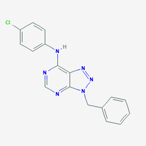 molecular formula C17H13ClN6 B501391 N-(3-benzyl-3H-[1,2,3]triazolo[4,5-d]pyrimidin-7-yl)-N-(4-chlorophenyl)amine 