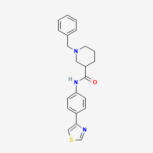 molecular formula C22H23N3OS B5014154 1-benzyl-N-[4-(1,3-thiazol-4-yl)phenyl]-3-piperidinecarboxamide 