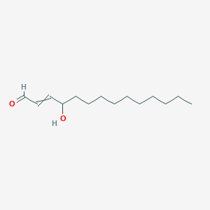 molecular formula C14H26O2 B050142 4-Hydroxytetradec-2-enal CAS No. 112147-38-3
