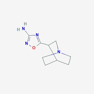 molecular formula C9H14N4O B050143 3-(3-Amino-1,2,4-oxadiazole-5-yl)-quinuclidine CAS No. 114724-42-4