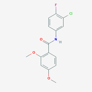 molecular formula C15H13ClFNO3 B501435 N-(3-chloro-4-fluorophenyl)-2,4-dimethoxybenzamide 