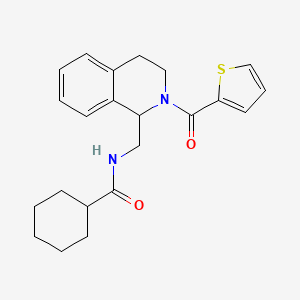 B5014355 N-{[2-(2-thienylcarbonyl)-1,2,3,4-tetrahydro-1-isoquinolinyl]methyl}cyclohexanecarboxamide CAS No. 296791-00-9
