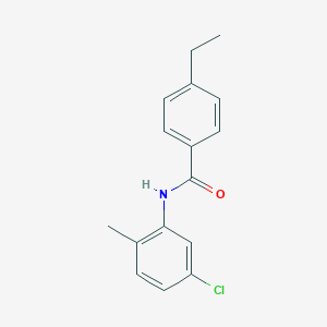 molecular formula C16H16ClNO B501492 N-(5-chloro-2-methylphenyl)-4-ethylbenzamide 