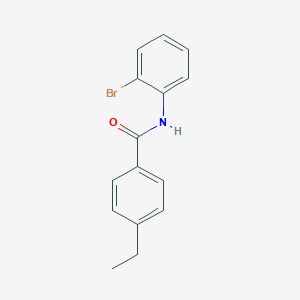 molecular formula C15H14BrNO B501507 N-(2-bromophenyl)-4-ethylbenzamide 