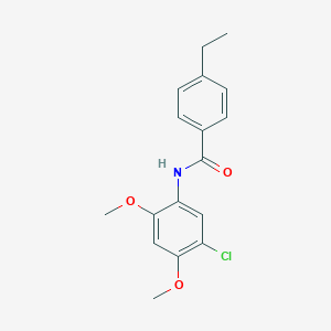 molecular formula C17H18ClNO3 B501508 N-(5-chloro-2,4-dimethoxyphenyl)-4-ethylbenzamide 