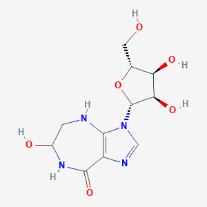 molecular formula C11H16N4O6 B050152 Azepinomycin 3-ribofuranoside CAS No. 115173-45-0