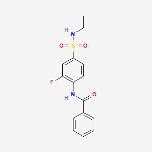 molecular formula C15H15FN2O3S B5015412 N-[4-(ethylsulfamoyl)-2-fluorophenyl]benzamide 