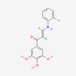 molecular formula C18H18FNO4 B5015446 (E)-3-(2-fluoroanilino)-1-(3,4,5-trimethoxyphenyl)prop-2-en-1-one 