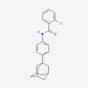 molecular formula C23H24ClNO B5015492 N-[4-(ADAMANTAN-1-YL)PHENYL]-2-CHLOROBENZAMIDE 