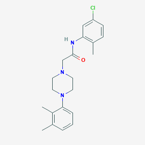 molecular formula C21H26ClN3O B501573 N-(5-chloro-2-methylphenyl)-2-[4-(2,3-dimethylphenyl)piperazin-1-yl]acetamide CAS No. 890600-25-6
