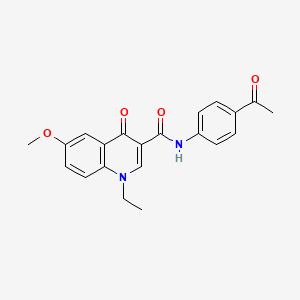 molecular formula C21H20N2O4 B5015798 N-(4-acetylphenyl)-1-ethyl-6-methoxy-4-oxo-1,4-dihydroquinoline-3-carboxamide 