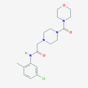 molecular formula C18H25ClN4O3 B501581 N-(5-chloro-2-methylphenyl)-2-[4-(morpholine-4-carbonyl)piperazin-1-yl]acetamide CAS No. 898644-07-0