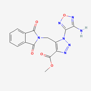 molecular formula C15H11N7O5 B5015906 Methyl 1-(4-amino-1,2,5-oxadiazol-3-yl)-5-[(1,3-dioxoisoindol-2-yl)methyl]triazole-4-carboxylate 