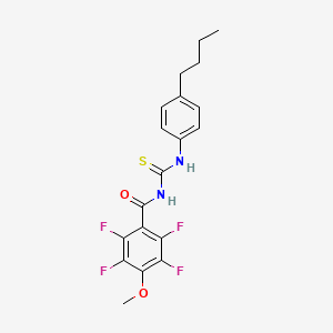 molecular formula C19H18F4N2O2S B5015930 N-[(4-butylphenyl)carbamothioyl]-2,3,5,6-tetrafluoro-4-methoxybenzamide 