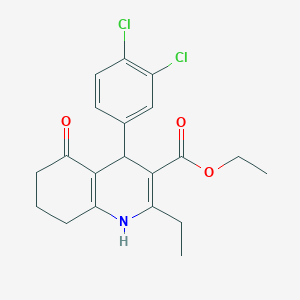 molecular formula C20H21Cl2NO3 B5016065 ethyl 4-(3,4-dichlorophenyl)-2-ethyl-5-oxo-4,6,7,8-tetrahydro-1H-quinoline-3-carboxylate 