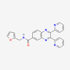 molecular formula C24H17N5O2 B5016171 N-(furan-2-ylmethyl)-2,3-dipyridin-2-ylquinoxaline-6-carboxamide 