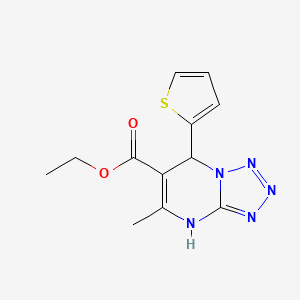 molecular formula C12H13N5O2S B5016240 ethyl 5-methyl-7-thiophen-2-yl-4,7-dihydrotetrazolo[1,5-a]pyrimidine-6-carboxylate 